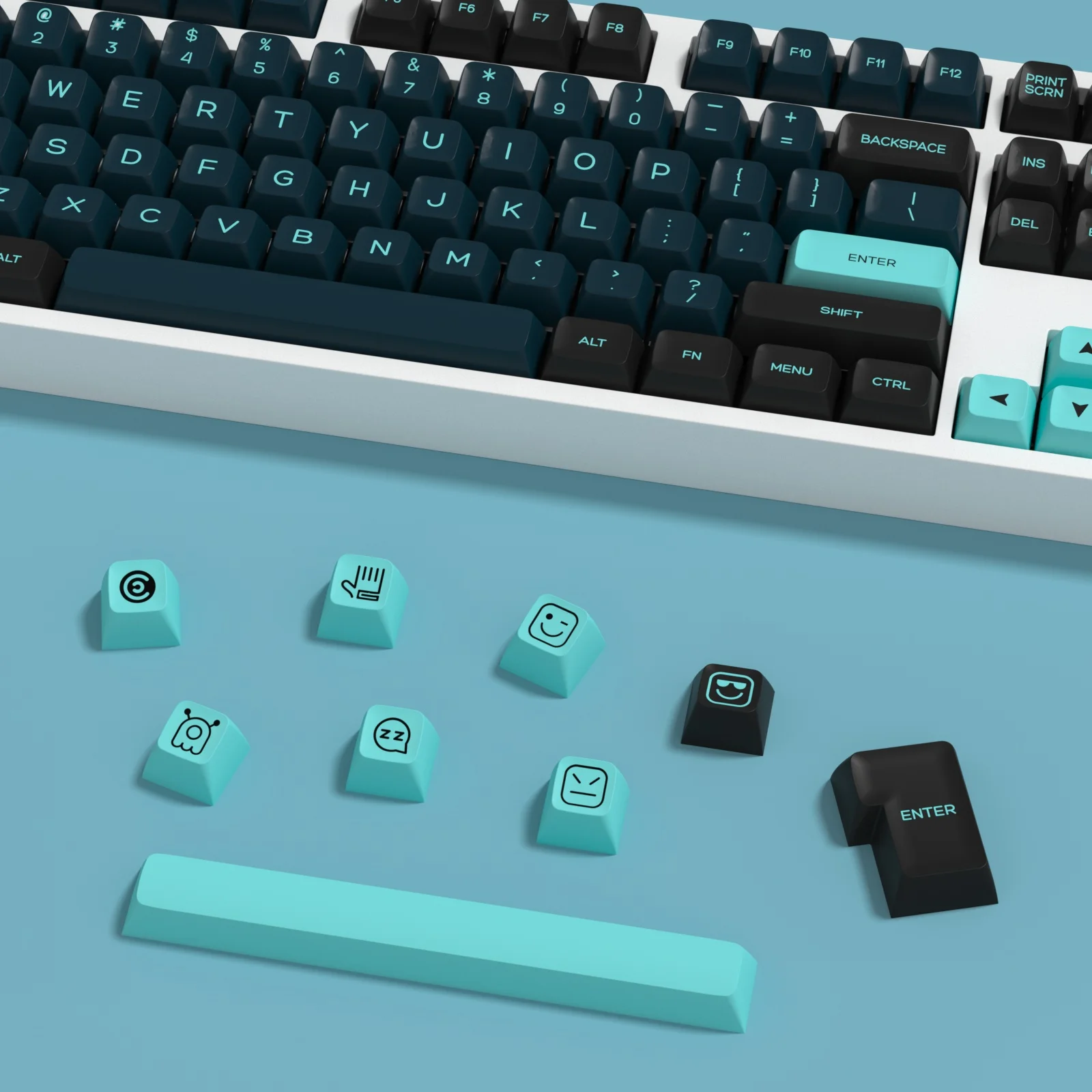 Imagem -04 - Kbdiy-duplo Tiro Pbt Gmk Monstro Keycaps para Teclado Mecânico SA Perfil Keycap Grupo Iso Faça Você Mesmo 161 Chaves 7u Barra de Espaço Personalizado