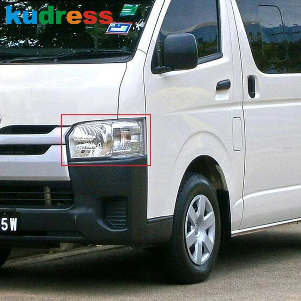 Front Head Light Lamp Cover Trim For Toyota Hiace Commuter 2005-2015 2016 2017 2018 Chrome Car Headlight Bezel Trims Accessories