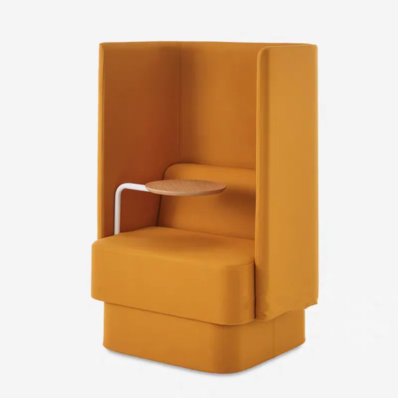 High backrest single leisure chair office workstation reception negotiation designer privacy sofa hotel enclosure semi-enclosed
