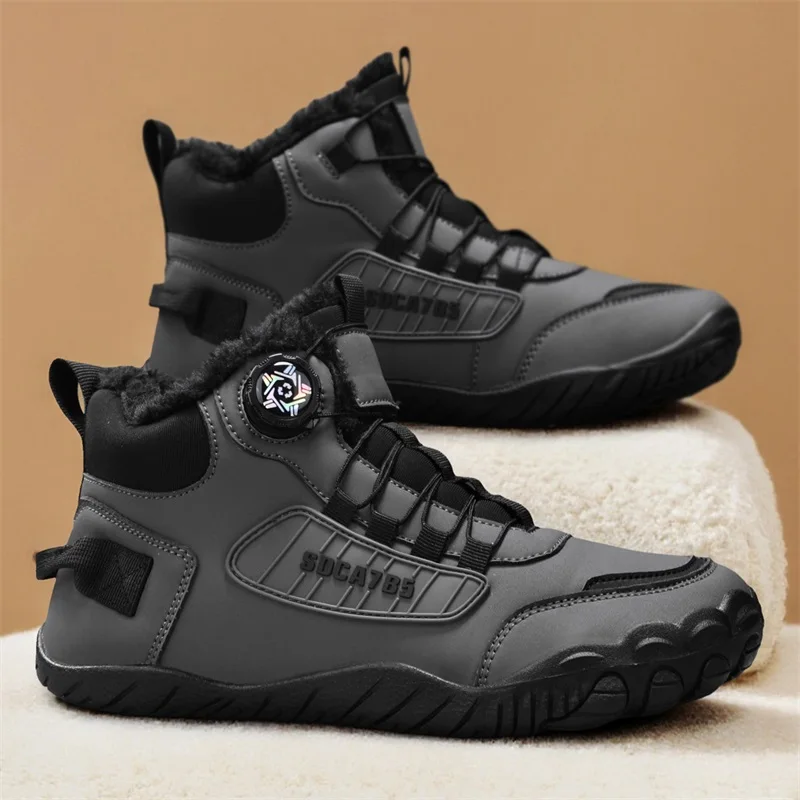 

Men's Winter Thickened Fleece Fashionable Outdoor Snow Boots - High-Top Warm Hiking Boots, Suitable for Ice and Snow and Outdoor Activities - Warm Weatherproof Option for Skiing, Snow Shoveling, and Winter Sports. Suitable for Various Outdoor Snow Activit