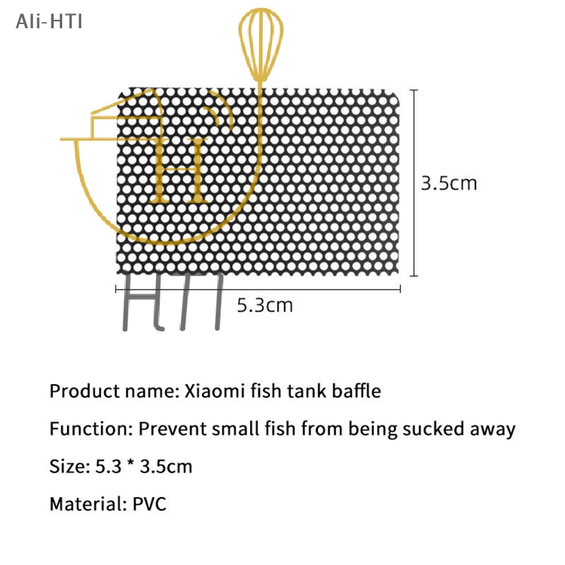 Fish Tank Inlet Baffle Anti Suction Breathable Mesh Long Lasting Pump Protection Guard Easy Install