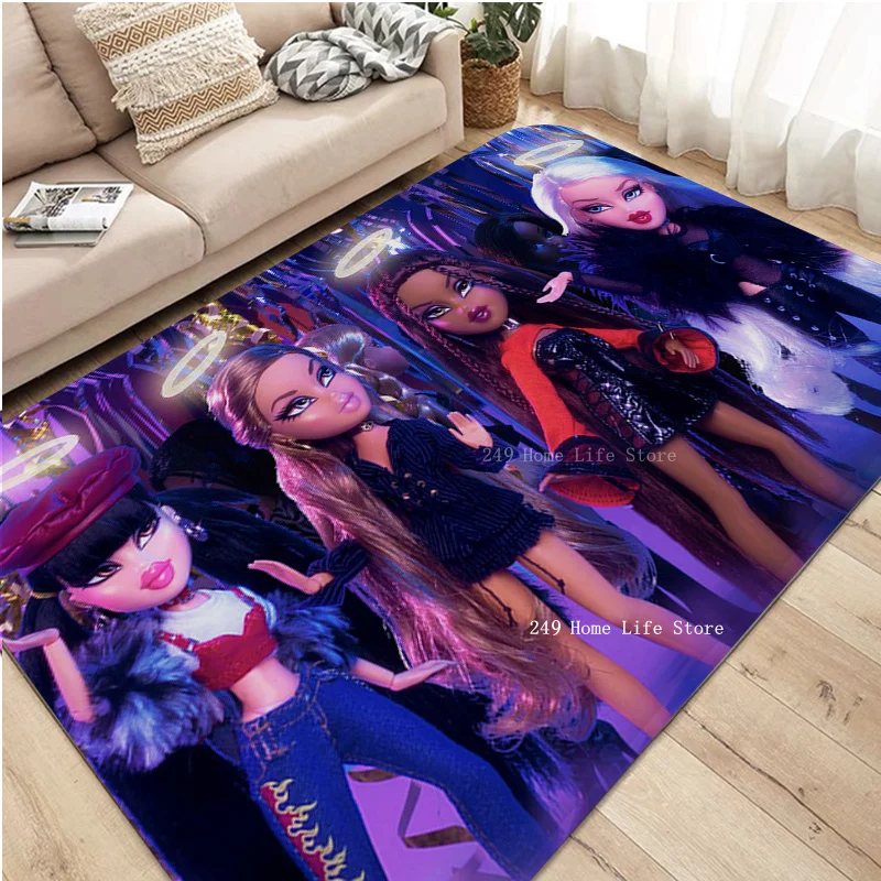 Bratz Dolls Long Rugs Non-Slip Laundry Room Mat Laundry Decor Balcony Child Living Room Modern Home Decor