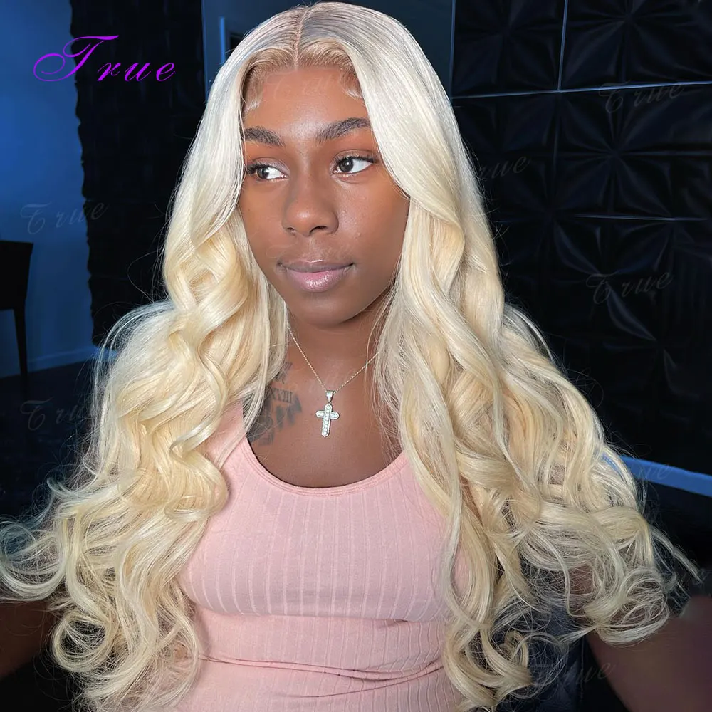 30 32 Inch 613 Blonde 13x6 Hd Lace Frontal Human Hair Wig Colored Body Wave 100% Human Hair Wigs 250% Density Wet And Wavy Pre Plucked Lace Front Wig