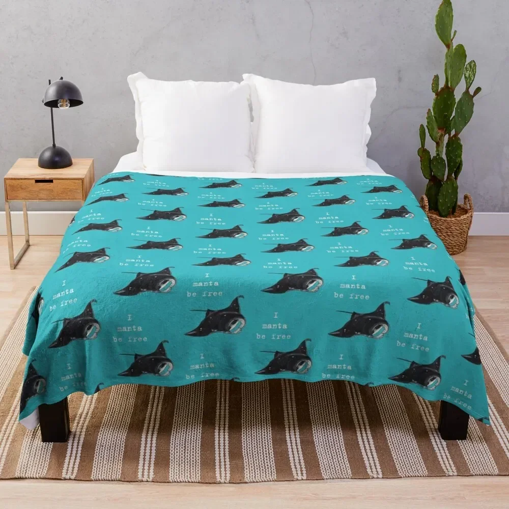 

Manta ray - Animal series Throw Blanket Thermals For Travel Cute Plaid Blankets