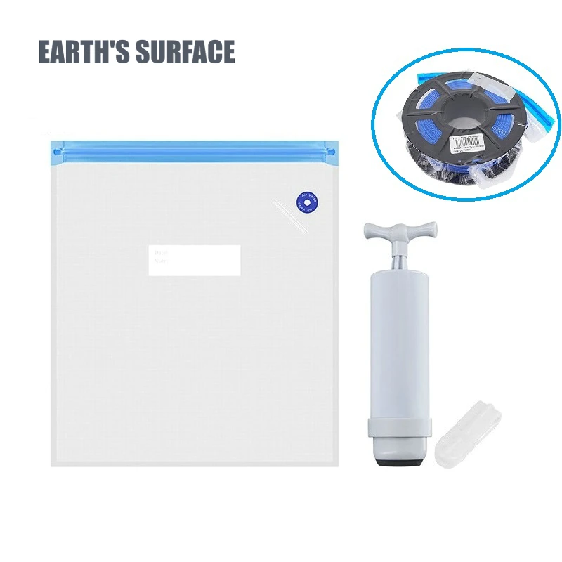 

ES-3D Printer Part PLA ABS TPU Vacuum Bag Filament Storage Bag 3D Printer Filament Dryer Safekeep Humidity Resistant Bag Kit