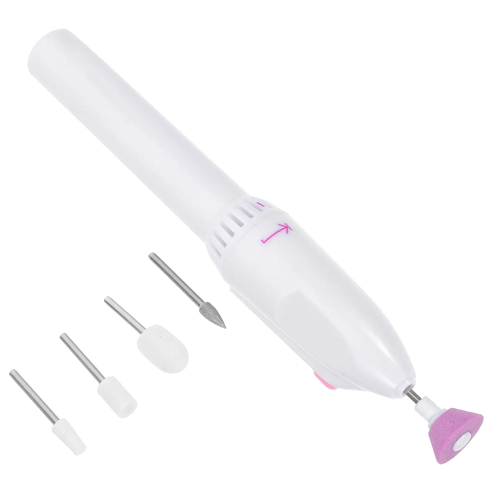Fresa Elettrica Professionale a Forma di Penna per Unghie, Macchina per Manicure con 5 Punte, Attrezzatura per Intaglio, Levigatura e Lucidatura per Nail Art