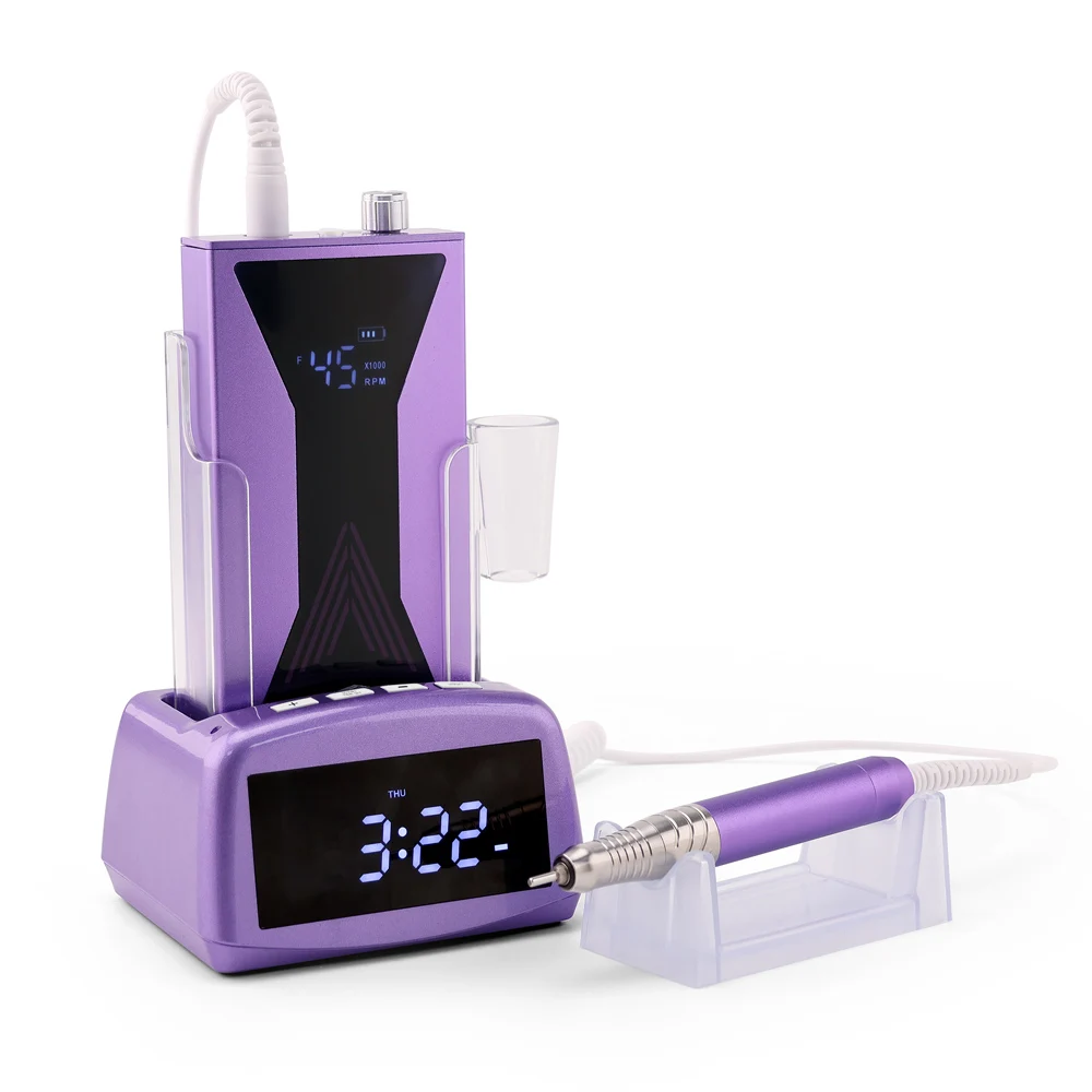 Nieuwe professionele 85w aluminiumlegering materiaal waterdicht handvat stille borstelloze draagbare nagelboormachine manicure 45KRPM Eile