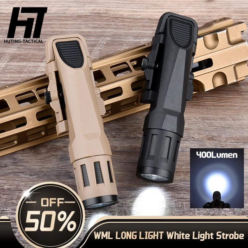 

Tactics WML-G2 WML Hunting Long Flashlight Nylon Scout light APL Weapon LED Strobe Consant Momentary Lamp Fit 20mm Rail Airsoft