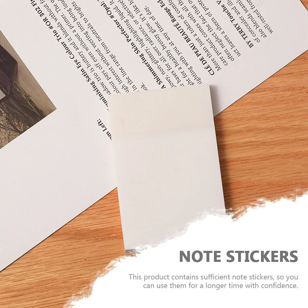 

5Pcs Waterproof Transparent Note Pads Sticky Memo Pads Student Stationery Clear Self Adhesive Memo Stickers