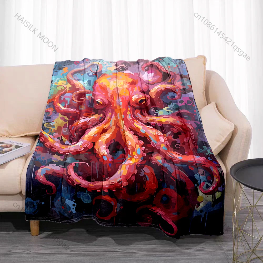 Astronaut nebula sky mirrored reflection Print Blanket Flannel Material Soft Warm for All Seasons Home Outdoor Camping Picnics