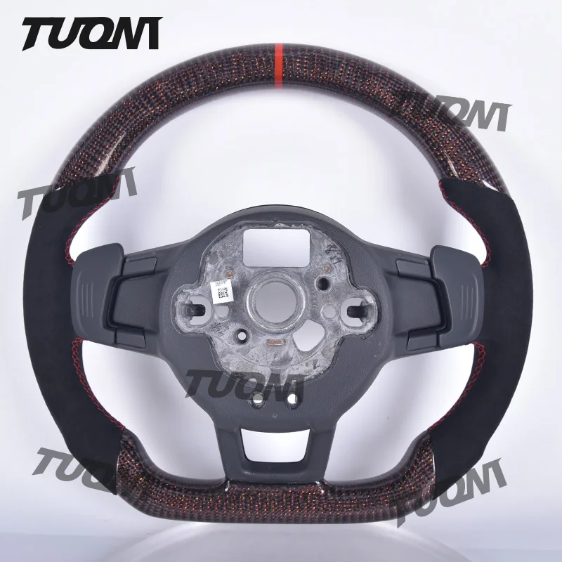 Carbon Fiber Steering Wheel For VW Golf GTI R GTD GTE MK7 MK7.5 GTS