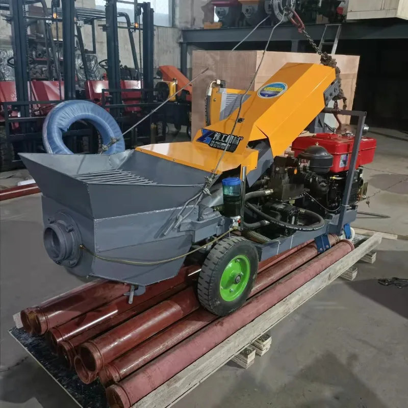 

Hot Sale Mobile Mini Concrete Pump Machine Diesel Electric Concrete Pump With Mixing Machine Industrial Concrete Mixer Pump