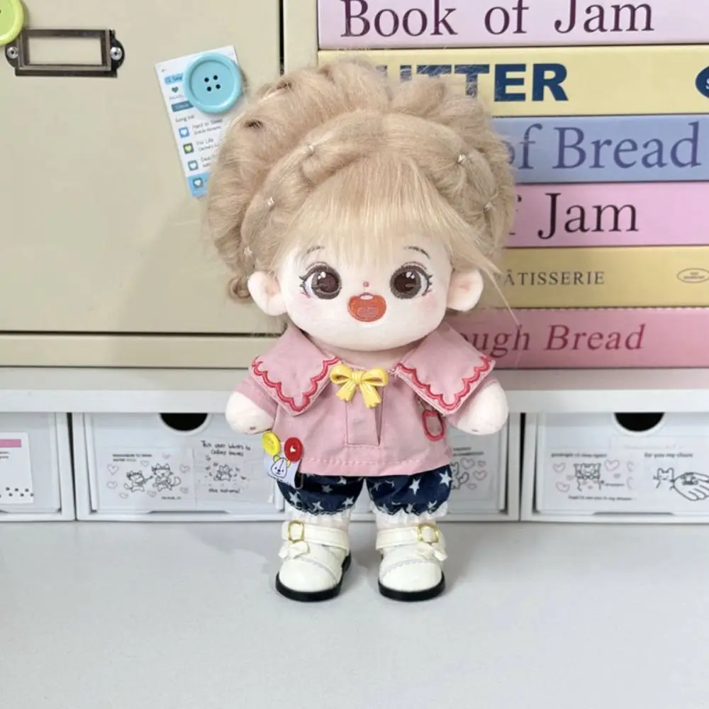 사랑스러운 디자인 20cm 면 인형 옷 부드러운 질감 세탁 가능 아이돌 인형 만화 패턴 스커트 귀여운 복고풍 스타일