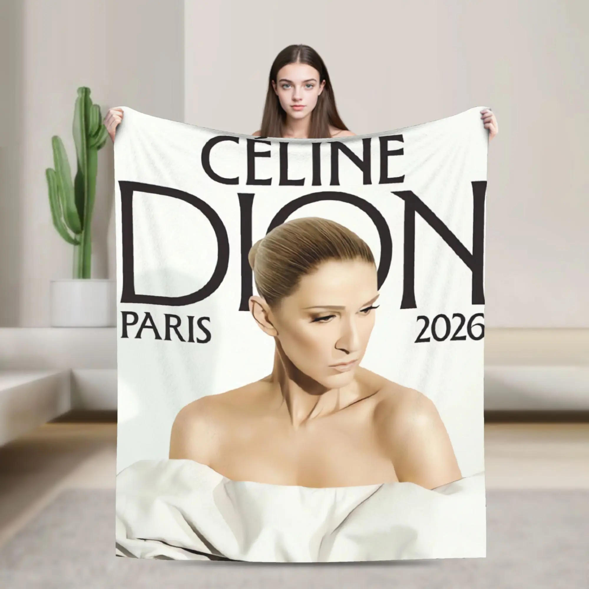 Warm Blankets Decorative Celines Dions Paris 2026 Tour Throw Blanket  Flannel Bedspread For Outdoor Funny Sofa Bed Cover