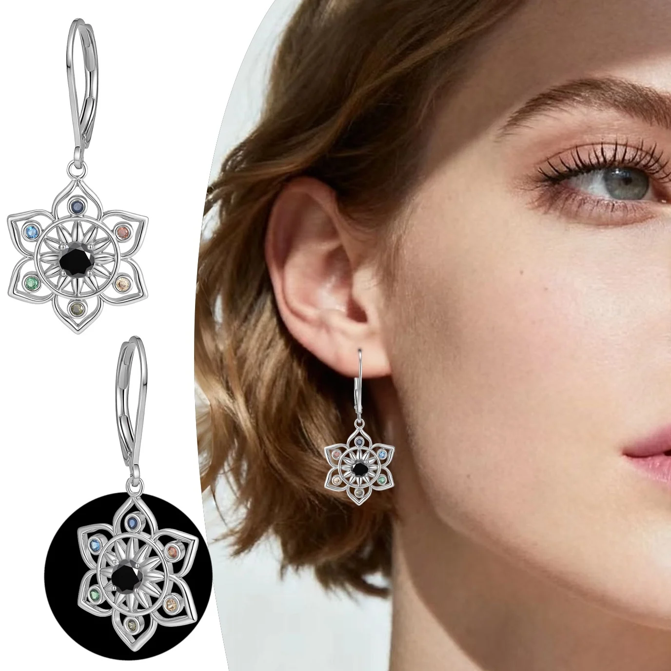 

LAMVOICE 1 carat moissanite hypoallergenic earrings, valentine’s Day gift for high quality jewelry, designer item high quality