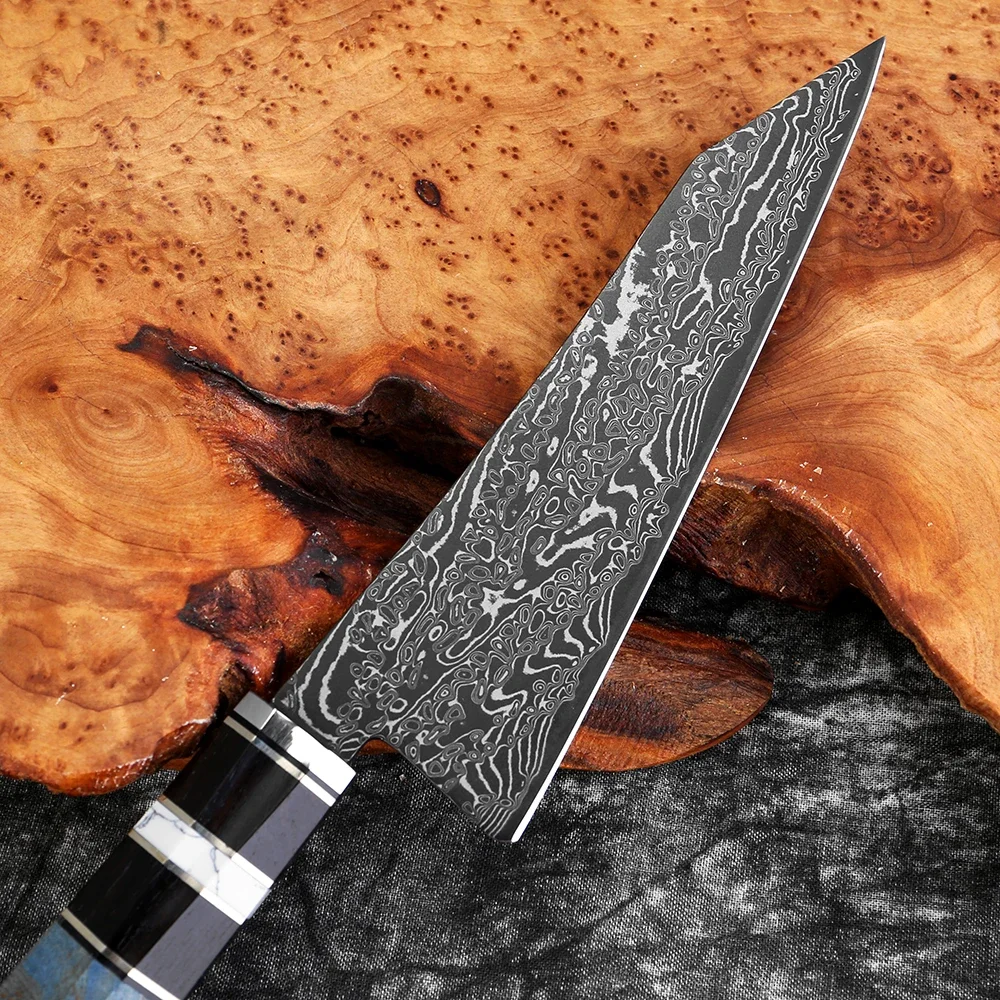 سكّين متعدّد الاستخدامات ياباني دمشق VG10 فولاذ حاد احترافي متعدد الوظائف 5 بوصة سكين فواكه مقبض خشبي مريح