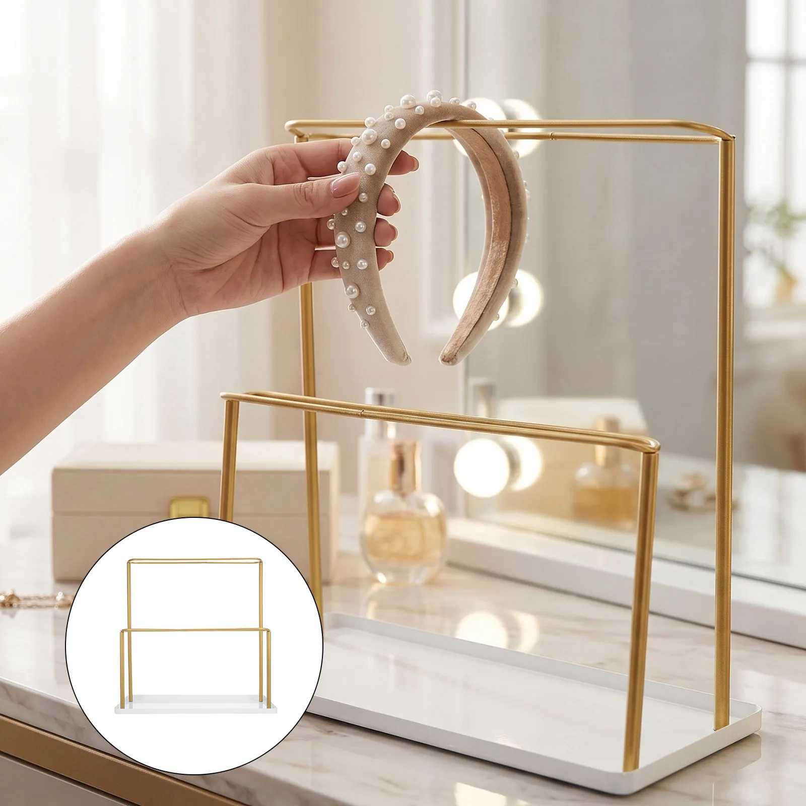 Hair Clip Eyeglasses Holder Stand Desktop Organizer for Glasses Sunglasses Reading Specs Storage Rack Hair Accessory