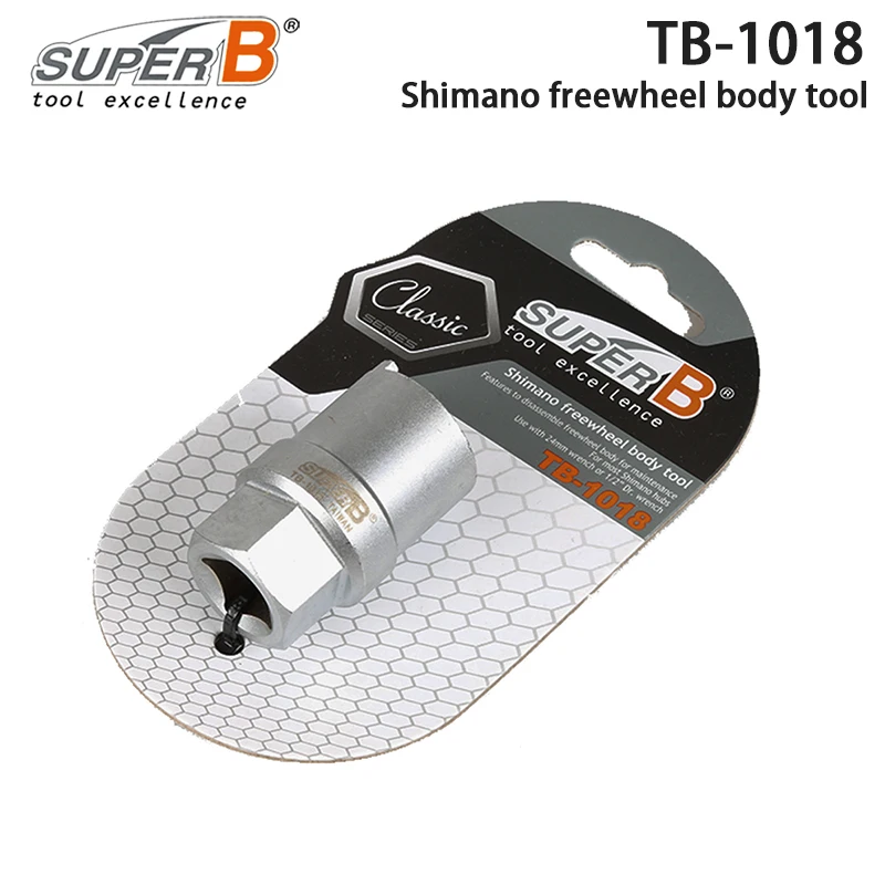 SUPER B TB-1018 Bicycle Freewheel Body Tool for Most of Shimano Hubs Bike Repair Tool