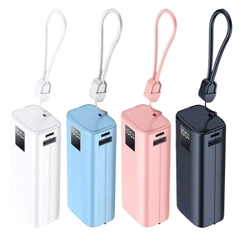 77JC Fast Speed PD22.5W Mobile Power Box Supporting Fast Charging TFT LCD Screen Real Time Monitoring Battery Chargers Case