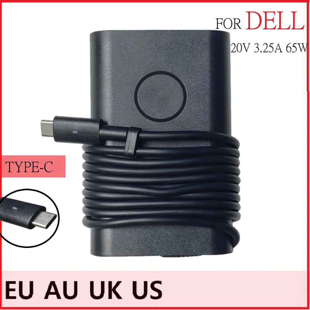 

65W USB-C Type-C 20V 3.25A AC Power Adapter Laptop Charger For DELL XPS12 XPS13 9350 9250 9360 7370 HA65NM170 LA65NM170