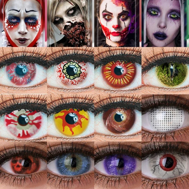 Cosplay Color Contact Lenses for Eyes Makeup Halloween Beauty Contact Lenses Eye Cosmetic Color Lens Eyes Anime Accessories