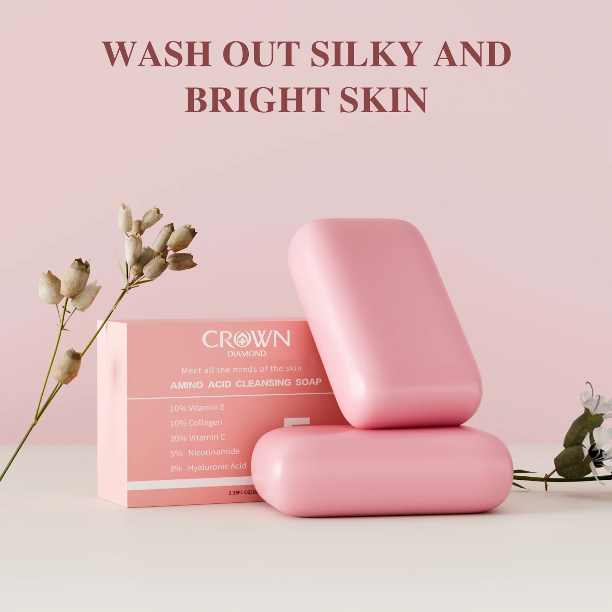 5IN1 Body Whitening Soap Skin Deep Clean Soap Armpit Underarm Knees Bleaching Body Brighten Soap Whitening Skin and Oil Control