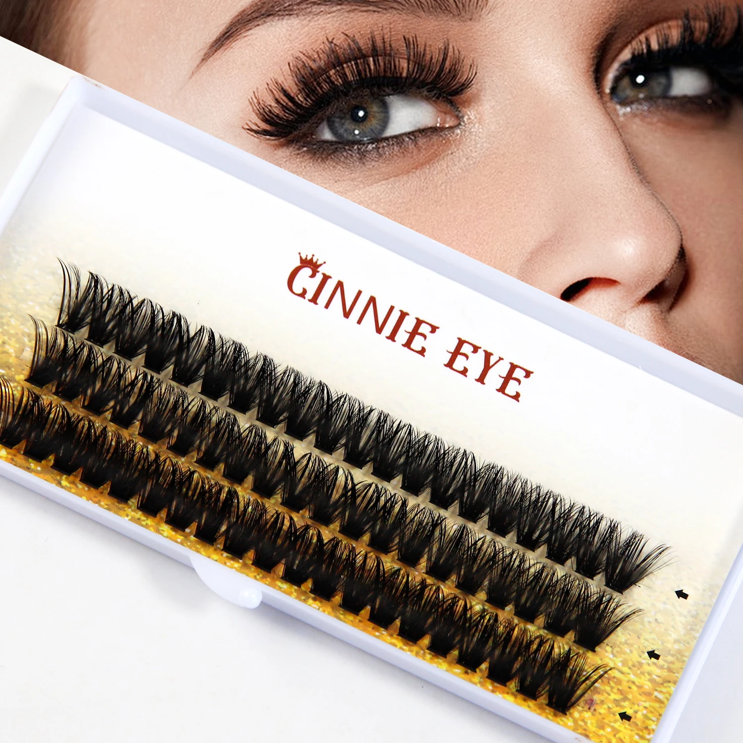 60D حزم رقيق رمش حجم رمش تمديد DIY 80D الفردية العنقودية جلدة عناقيد الرموش الطبيعية لاش الثعلب العين الذاتي مروحة