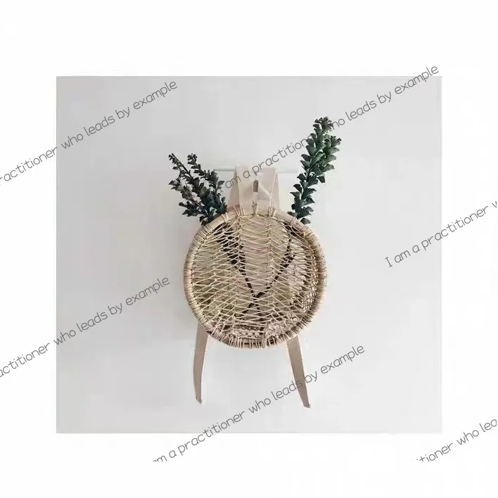 Pure hand-woven, children's baskets, backpacks, children's room decoration, photography props