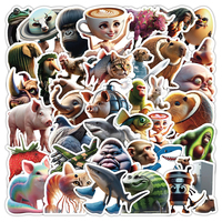 10/50PCS Abstract Animal Stickers Tung Tung Sahur Italian Brainrot Animals Cartoon Decal DIY Luggage Phone Cup Guitar Kid Toys