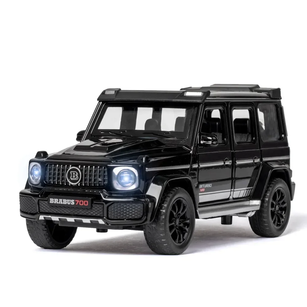 

1:32 Benz Brabus G700 Off Road Car Alloy Model Collectible Toys Vehicles Sound Light Pull Back Children Boys Toy Gift