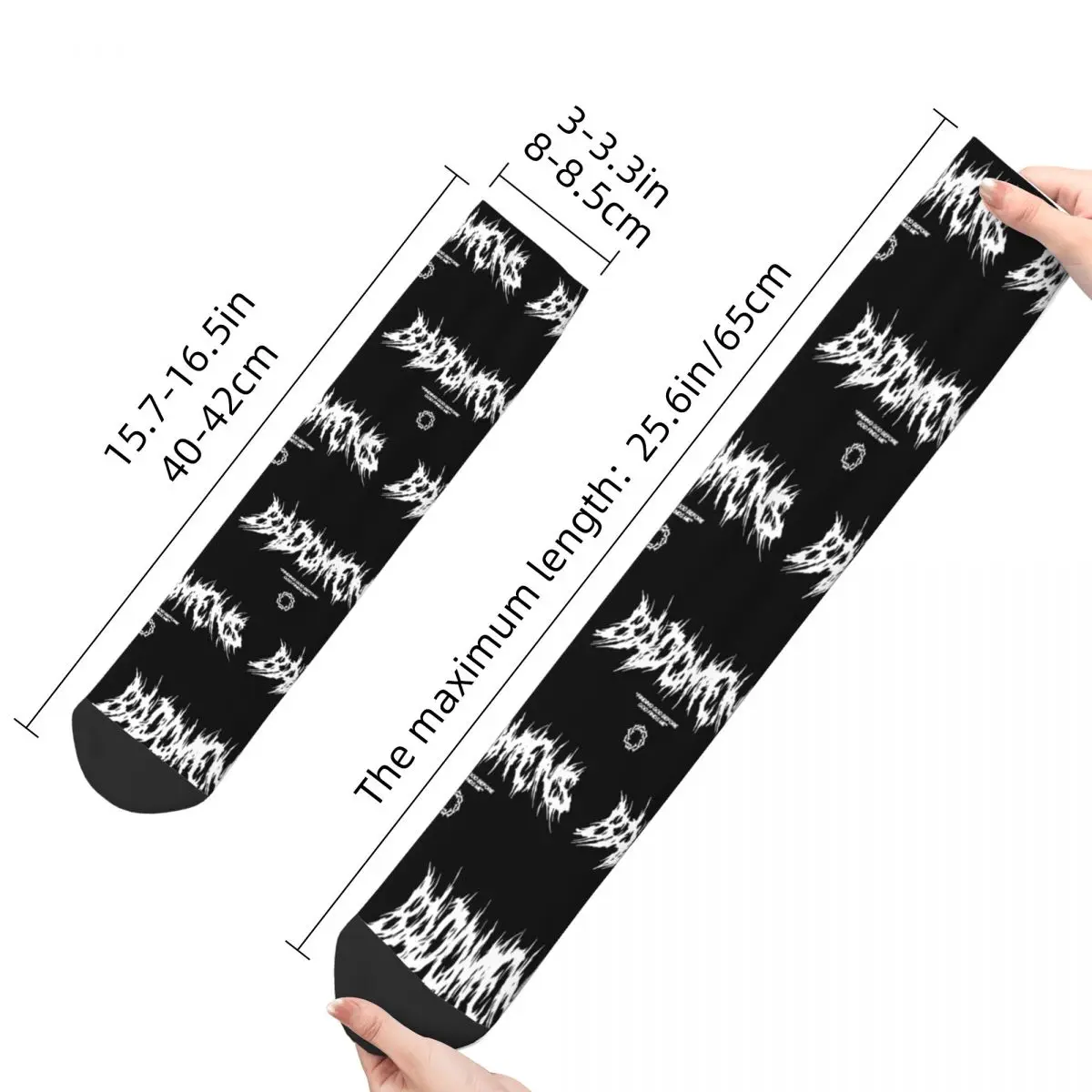 Cozy Women Socks Bad Omens Death Metal Logo Merch Soft Rock Band Skateboard Socks Spring Autumn Winter