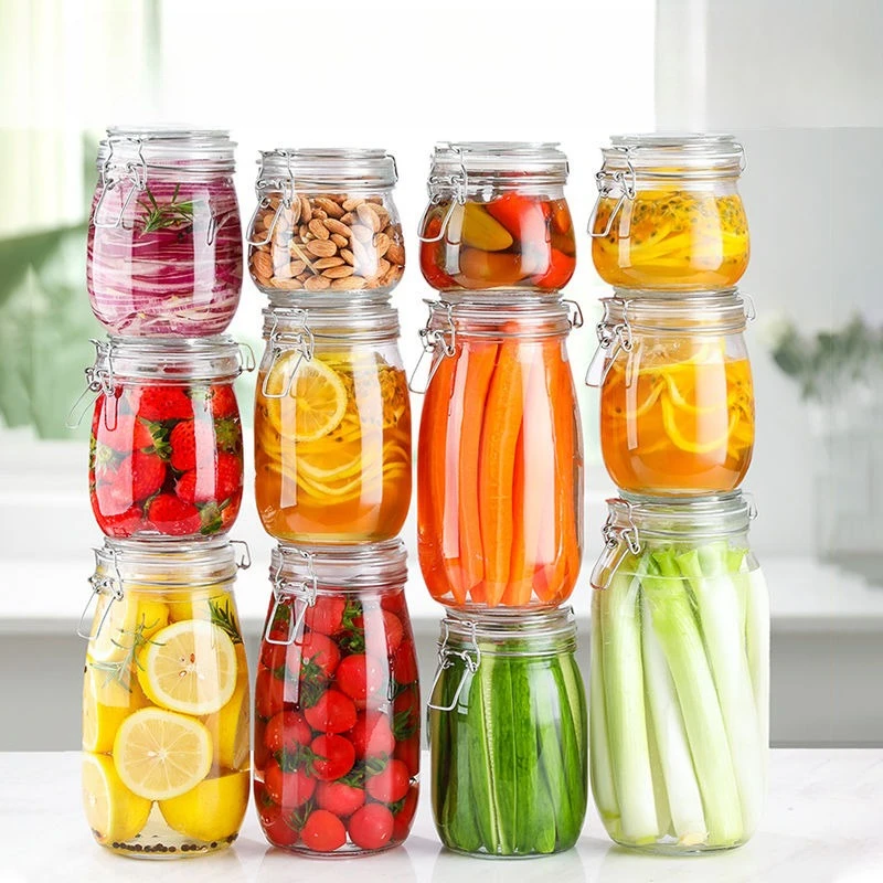 

Sealed Glass Storage Jars Kitchen Storage Containers Honey Lemon Bottles Enzyme Bottles Tea Coffee Sugar Milk Powder Storage Jar