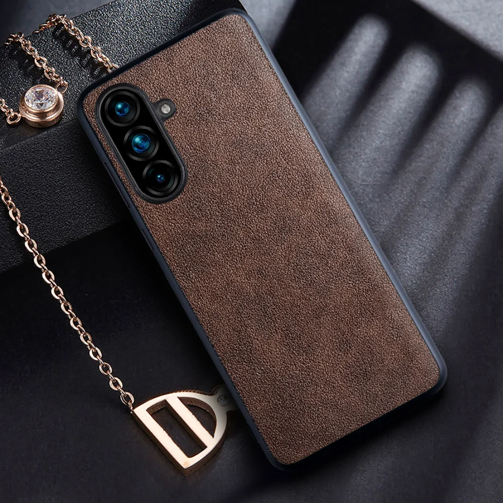 Fashion Phone Case for Samsung Galaxy A56 A36 A26 A16 A06 Funda Retro business PU leather Skin design coque back cover