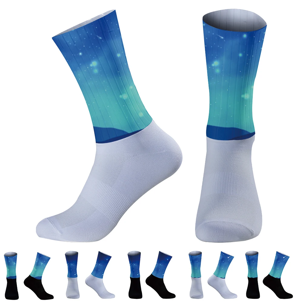 

Seamless Anti Slip Sport Aero Cycling Socks Socks Outdoor Racing Bike Compression Sock Professional Bike Team Road Bicycle Socks