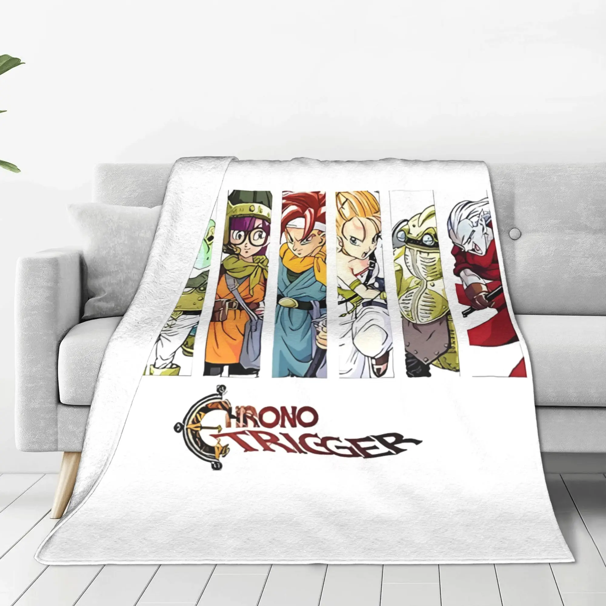 1PC Home Cute Room Decor time travel Blanket Throw Blanket Chrono Trigger Novelty Warm Blanket All Season