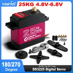 DS3225 Digital Servo Dsservo IP66 Waterproof High Speed Metal Gear 25KG 180/270 Degree Motor Baja for 1/8 1/10 1/12 Scale RC Car