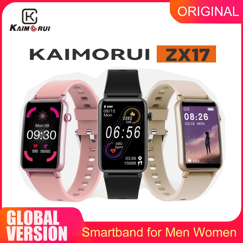 

KAIMORUI Band ZX17 Smart Bracelet 2022 1.57'' Screen Blood Oxygen Heart Rate Sleep Tracking Sport Wristband Smartwatch Men Women