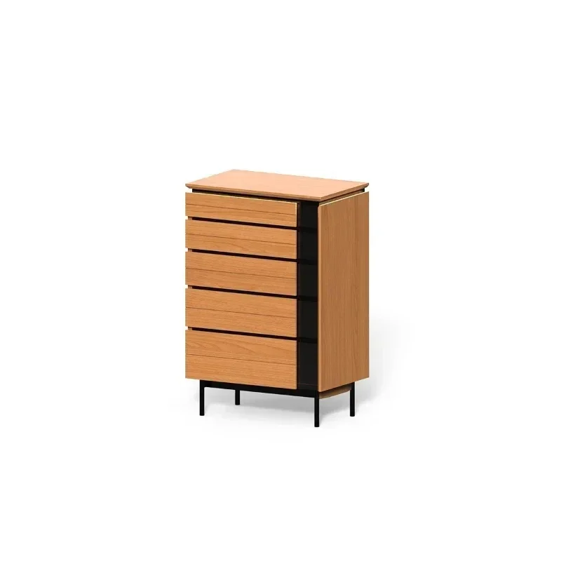 Cherry wood Nordic small apartment bedroom living room side cabinet storage locker