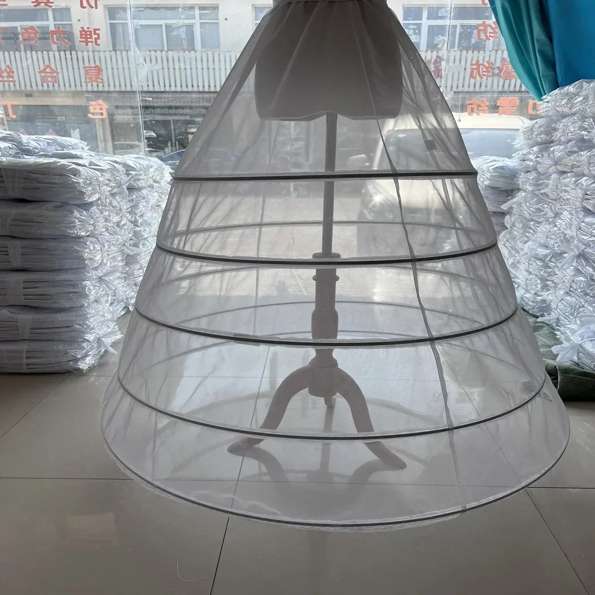 Women 5 Hoop Petticoat Crinoline Underskirt for Bridal Wedding Dress