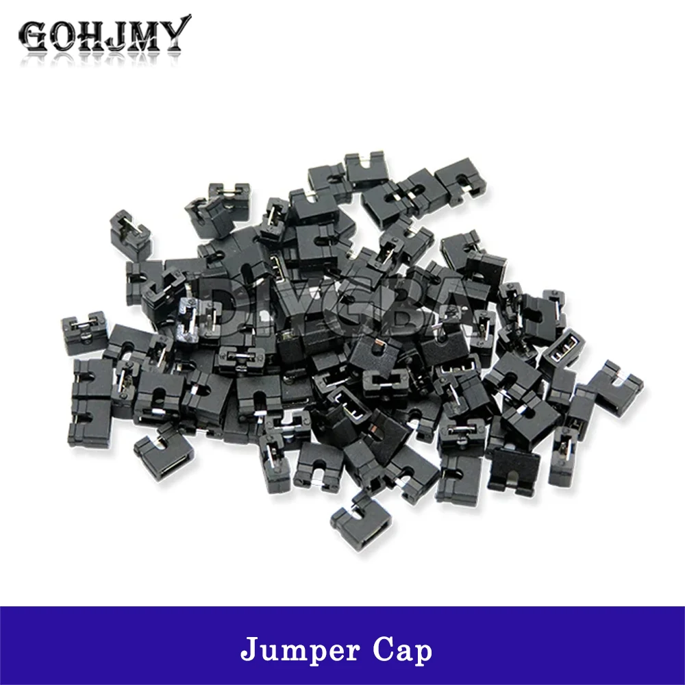 100PCS 2.0mm Jumper Cap Open Cap Black Connection Pin Spacing 2.0mm Long/short Connector