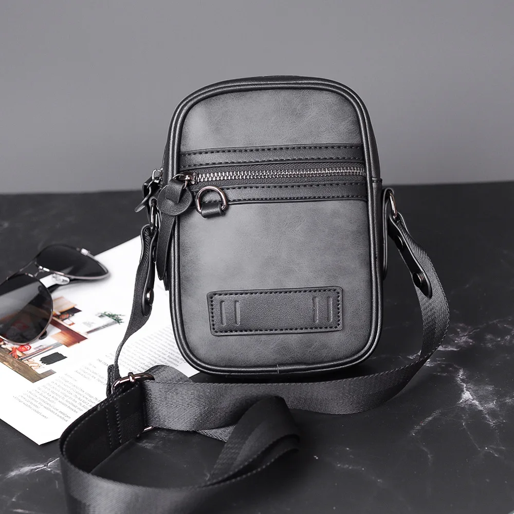 Modische Herren-Umhängetaschen, Lässige Mini-Reise-Schultertasche, Herren-Umhängetasche, Weiche Leder-Clutch, Multifunktionale Kameratasche – Detail 9