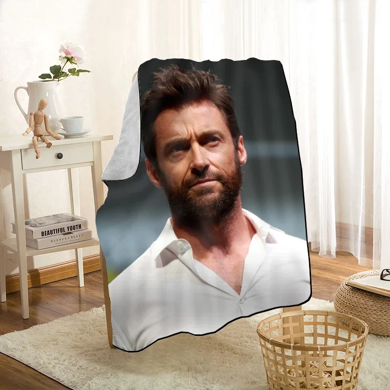 New Hugh Jackman Throw Blanket Personalized Blankets On For The Sofa/Bed/Car Portable 3D Blanket For Kid Home Textile Fabric