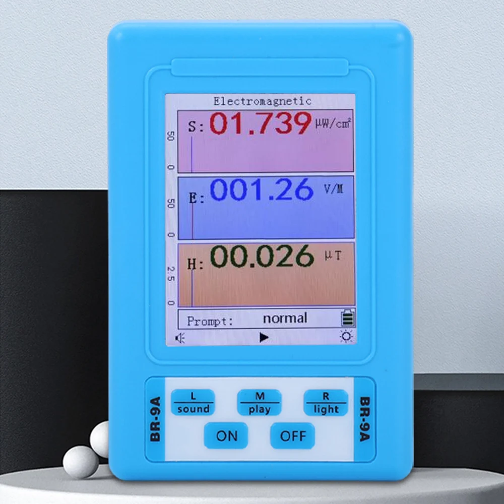 BR-9A tragbarer Detektor für elektro magnetische Strahlung EMF Messgerät hochgenaue Strahlungs dosimeter Monitor