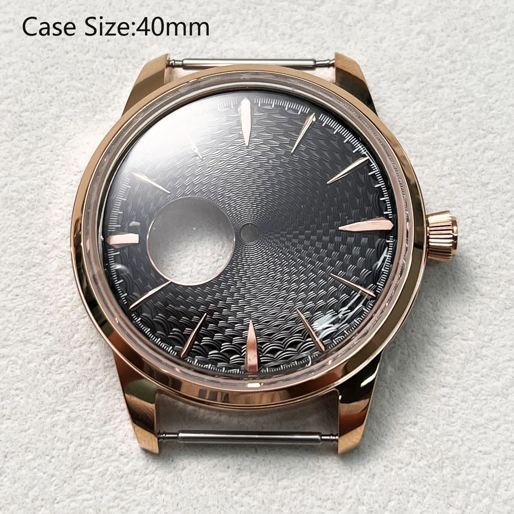 PRESAGE dial nh38 35mm untuk casing PRESAGE 40mm casing emas mawar cocok dengan gerakan otomatis NH38 SSA785J1/SSA405J1/SSA407J mod jam tangan