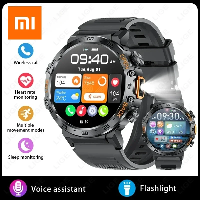 

Xiaomi часы умные часы 360*360 AMOLED HD экран водостойкий спортивный фитнес-фонарик новые мужские умные часы для Andrio IOS