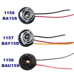 2X 1156 BA15S BAU15S 1157 BAY15D Lamp Holder Bulbs PY21W P21W Adapter Base Socket Connector For Turn Signal Headlight Light