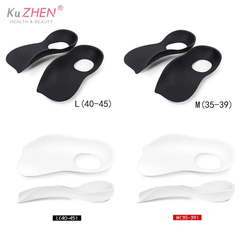 1Pair Plastic Large Size Insole For Flat Foot O-shaped Leg Arch Support Plantar Fasciitis Shoes Orthopedic Insoles For Flat Feet