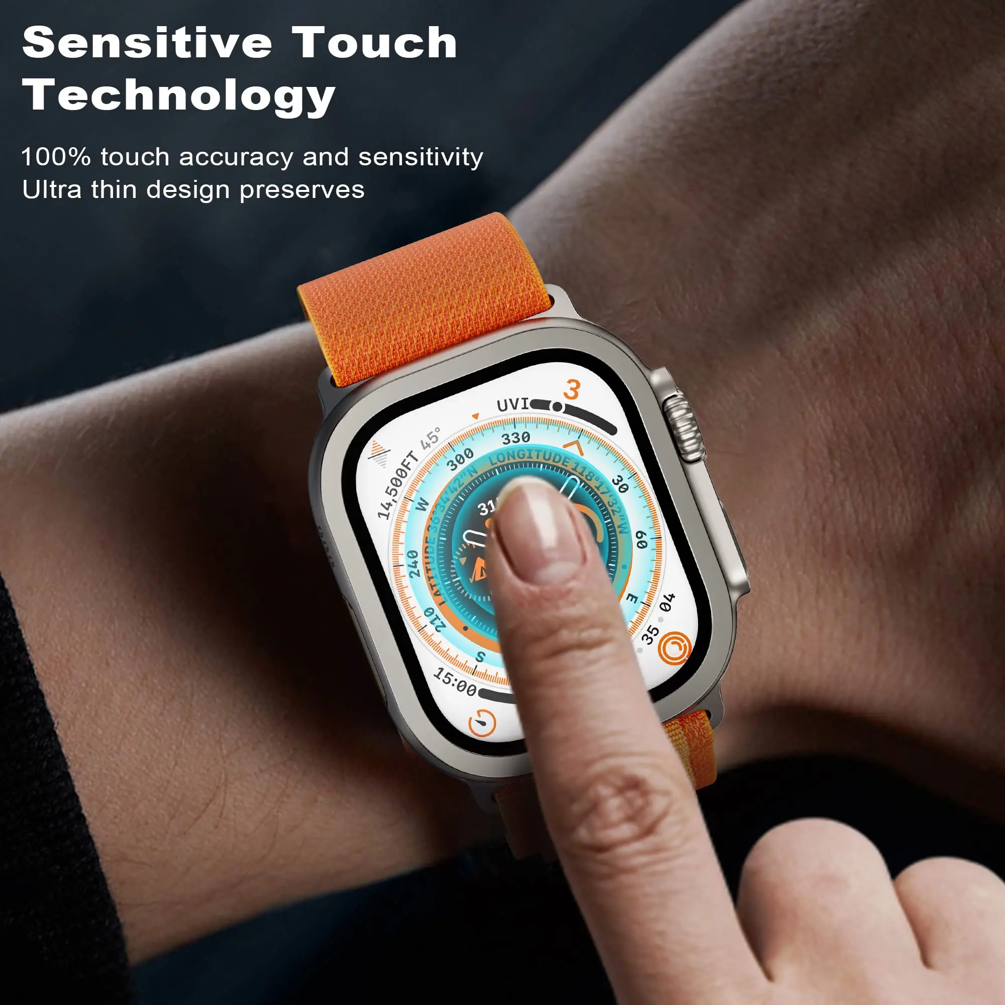 Tempered Glass For Apple Watch Ultra 3 2 49mm Screen Protector Anti-Scratch HD Full Film Metal Bumper iWatch 49mm 2030 image 5