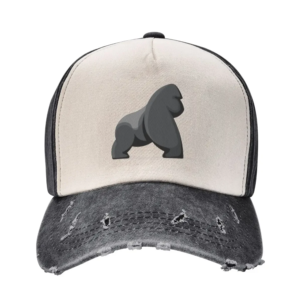 

Silverback Strong Gorilla on White Baseball Cap Big Size Hat Golf Cap Fishing cap Streetwear Men Caps Women's