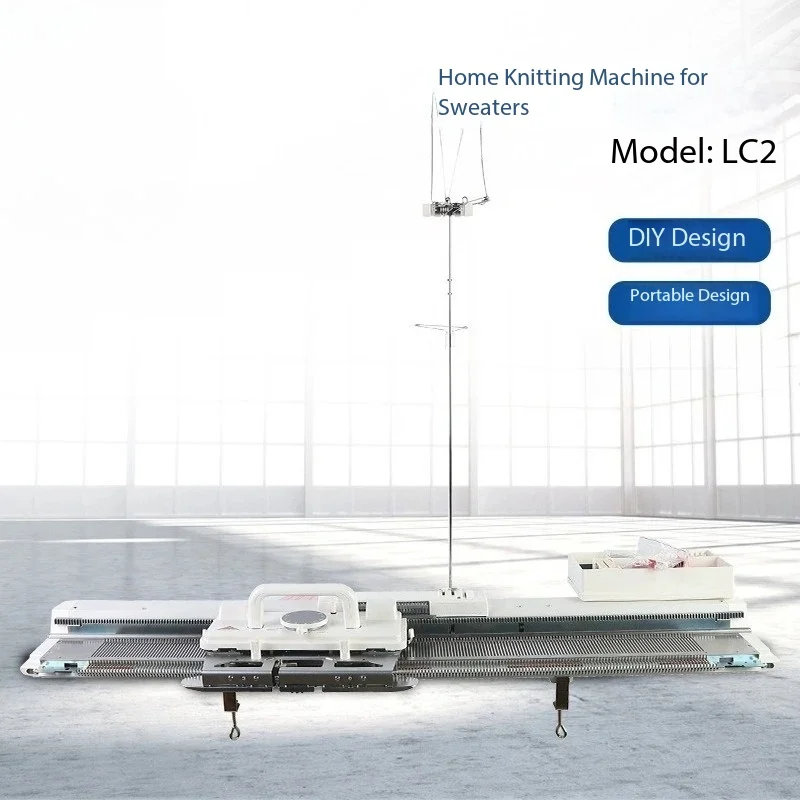 Professional Grade Home Knitting Machine LC2, Openwork/Lace Head Design for Creative DIY Sweater and Lace Knitting